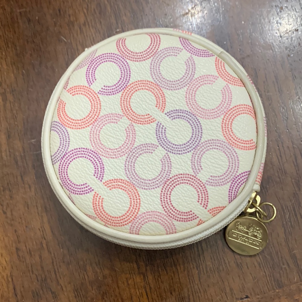 Coach Signature Round Coin Purse